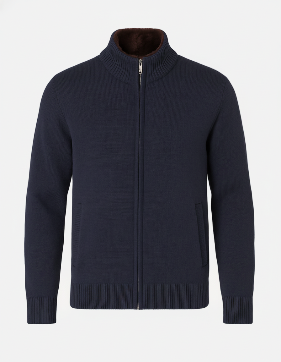 Wool Fur Blouson | Navy